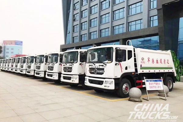 Dongfeng Light Trucks Delivered to Promote a Military Port Construction  