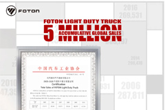 Foton Light Duty Truck Accumulative Global Sales 5 Million