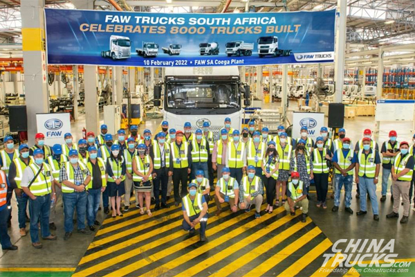 FAW Trucks South Africa Celebrates the 8000th Trucks Built