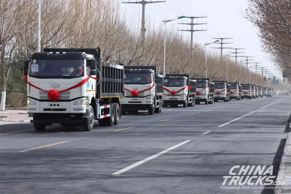 Over 100 Jiefang Heavy Trucks Are Delivered for Railway Construction in Nigeria