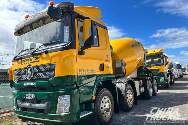 Three More SHACMAN Concrete Trucks to Join the Stevenson Fleet in New Zealand