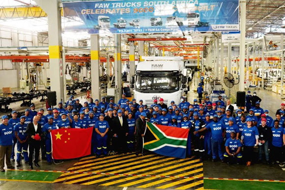 The 9000th FAW Jiefang Truck Rolled off Production Line in South Africa