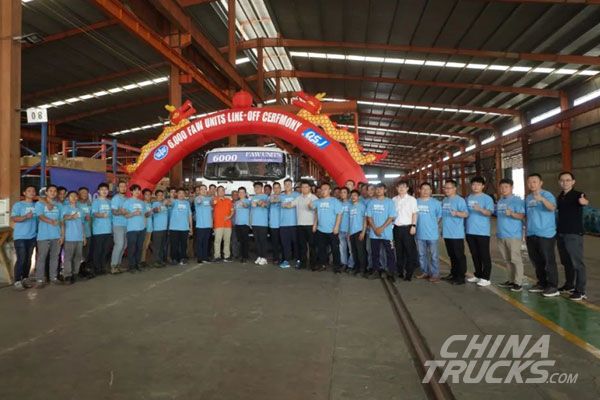 FAW GROUP IMPORT & EXPORT Co. Produced Its 6000th Vehicle in Philliphines