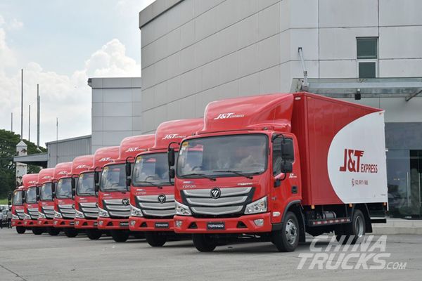 Philippines J&T Express Marks 1000 FOTON Trucks in Its Fleet