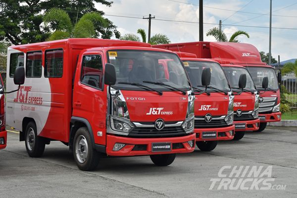 Philippines J&T Express Marks 1000 FOTON Trucks in Its Fleet