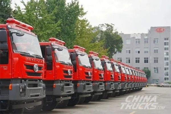 SAIC Hongyan All-drive Fire Trucks Shipped to Ethiopia