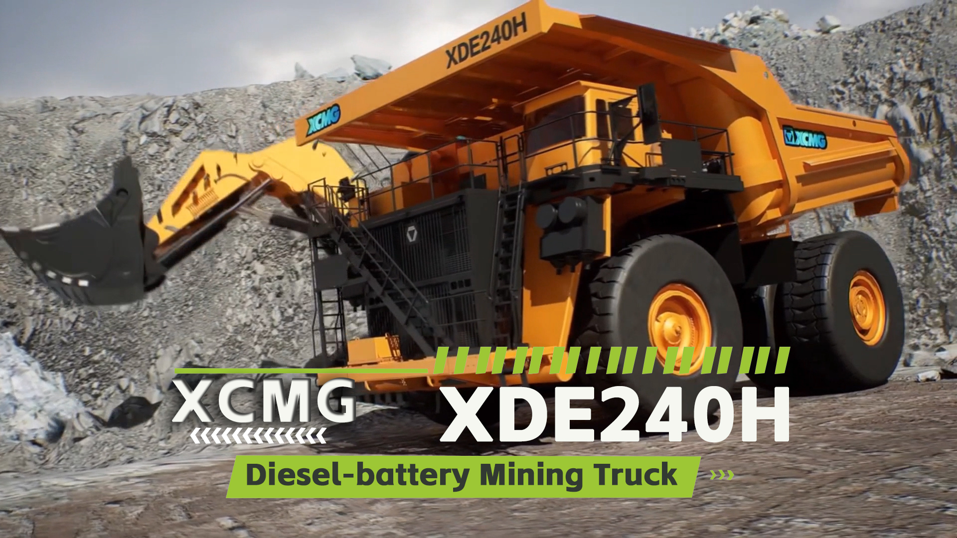 XCMG XDE240H Diesel-battery Hybrid Mining Truck