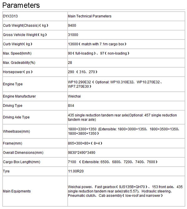 Dayun DYX3313(N8E lightweight)